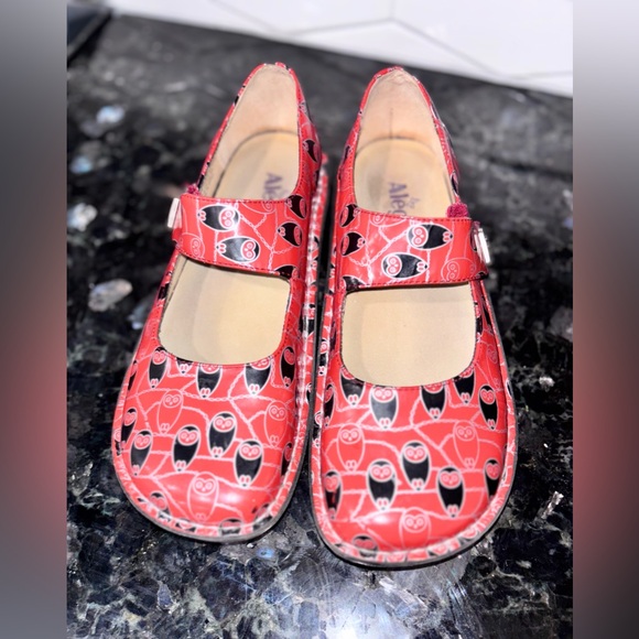 Algeria Paloma Mary Jane’s in Coral Owl Print Women’s size 41 - Picture 13 of 15